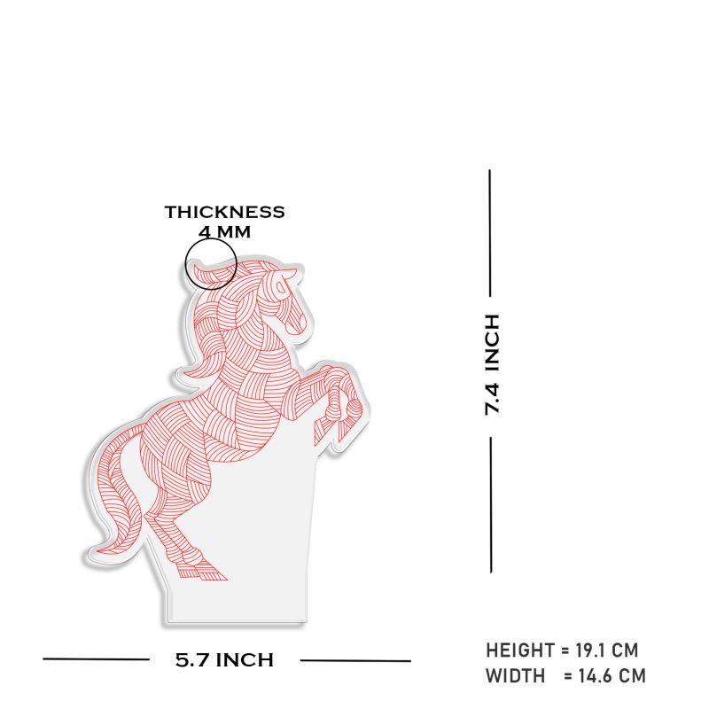 3D Illusion Horse Led Night Lamp 16 Color Changing Light with Remote Control Gifts for Child Baby Boy and Girl